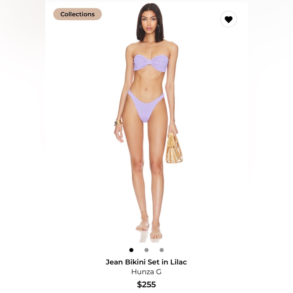 Hunza G Jean Bikini Set in lilac